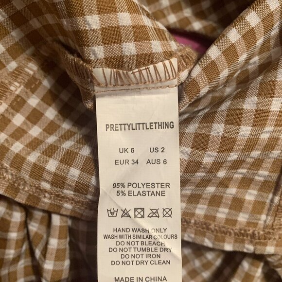 PrettyLittleThing Gingham Halter Corset Top - Picture 6 of 7